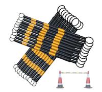1 2 8 20 Pcs Telescopic Demarcation Pole Extendable on one End Length 4-6.6', Flexible PVC Traffic Cone Bar, Safety Barrier Pole for Sports Training, Crowd Control(Yellow and Black,20pcs)