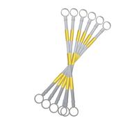 1 2 8 20 Pcs Telescopic Demarcation Pole Extendable on one End Length 4-6.6', Flexible PVC Traffic Cone Bar, Safety Barrier Pole for Sports Training, Crowd Control(Yellow and White,6pcs)