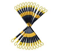 1 2 8 20 Pcs Telescopic Demarcation Pole Extendable on one End Length 4-6.6', Flexible PVC Traffic Cone Bar, Safety Barrier Pole for Sports Training, Crowd Control(Yellow1 and Black1,12pcs)