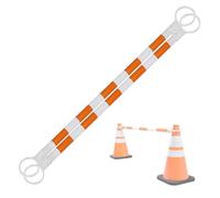 1 2 8 20 Pcs Telescopic Demarcation Pole Extendable on one End Length 4-6.6', Flexible PVC Traffic Cone Bar, Safety Barrier Pole for Sports Training, Crowd Control(Orange and White,2pcs)