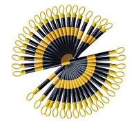 1 2 8 20 Pcs Telescopic Demarcation Pole Extendable on one End Length 4-6.6', Flexible PVC Traffic Cone Bar, Safety Barrier Pole for Sports Training, Crowd Control(Yellow1 and Black1,20pcs)