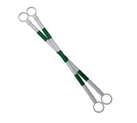 1 2 8 20 Pcs Telescopic Demarcation Pole Extendable on one End Length 4-6.6', Flexible PVC Traffic Cone Bar, Safety Barrier Pole for Sports Training, Crowd Control(Green and White,2pcs)