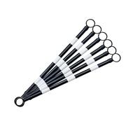 1 2 8 20 Pcs Telescopic Demarcation Pole Extendable on one End Length 4-6.6', Flexible PVC Traffic Cone Bar, Safety Barrier Pole for Sports Training, Crowd Control(White and Black,6pcs)