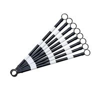 1 2 8 20 Pcs Telescopic Demarcation Pole Extendable on one End Length 4-6.6', Flexible PVC Traffic Cone Bar, Safety Barrier Pole for Sports Training, Crowd Control(White and Black,8pcs)