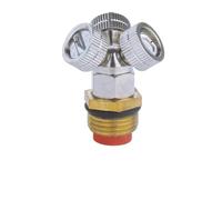 1/2” atomization spray nozzle construction site dust removal barrier spray dustproof farmland garden cooling fine fog high pressure water mist nozzle（5 pieces） Span-shaped three-jet filter 5pcs