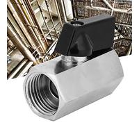 1/2 Ball Valve, Mini Ball Valve Stainless Steel Ball Valve 1/2 Mini Brass Ball Valve Chrome Plated Female X Female NPT with Handle