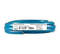 1/2" Blue Grey Flexible Garden Hose - 4 Layer Reinforced Pipe with Connectors Set for Hose Reels, Cart Extension Kit, Click-Lock Style Connectors (10m)