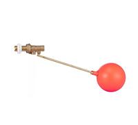 1/2" Brass Ball Straight Float Valve with Plastic Balls - High Pressure Part 1 Ball-Cock Inlet Valve for Toilet Cisterns, Water Tanks & Cold Water Storage (1 x Pack)