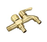 1/2" Brass Hose End Tap, Outdoor Garden Tap Kit, Brass Water Bib Tap Outside Tap Kit, Allotment Tap for Garden Washing Machine Rain Barrel Indoor Bathroom Kitchen