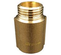 1/2" BSP (15mm) Pipe Thread Extension Female x Male Cast Iron Brass - 30mm Long