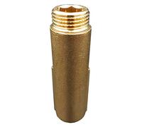 1/2" BSP (15mm) Pipe Thread Extension Female x Male Cast Iron Brass - 70mm Long