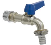 1/2" BSP Drum Tap - 3/4" BSP Adaptor Included - Hose Tail Outlet - Brass Body