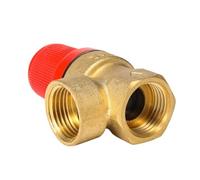 1/2" BSP Female to Female Thread Brass Safety Valve Pressure Drain Relief Valve for Solar Water Heater(2.5bar)