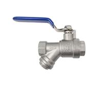 1/2" BSP Female Y Shape Strainer Ball Valve 304 Stainles Steel for Home Garden Air Conditioner