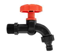 1/2" Bsp Male Quick Connect Plastic Tap Fitting Black & Orange 1/2" Thread