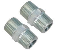 1/2" BSP Male to Male Air Line Hose Compressor Fitting/Union 2 Pack FT052