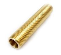 1/2" BSP Running Nipple 4" (100mm) Long Threaded Brass Straight Fitting Male