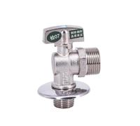 1/2" BSP Turn 3/4" BSP Male Ball Angle Valve Elbow 90 Degree Hole Size 9.5mm Water Gas Oil Height 78mm Blue Point