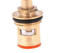 1/2" Ceramic Disc Tap Cartridge for Quarter-Turn Faucets, 20-Tooth Copper-Core Valve with 45mm Height, Red Replacement Cartridge for Kitch