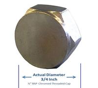 1/2" Chrome Plated Brass Threaded Cap