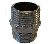 1/2" Chrome Plated Brass Threaded Hexagon Nipple