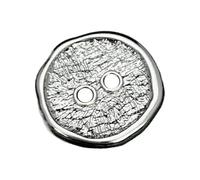 1.2 cm 1.5 cm 1.8 cm 2 cm Buttons Two-Hole Buttons Metal Decorative Sew-on Buttons, Silver, 15mm 3 Pcs