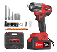 1/2" Cordless Impact Wrench, 550NM(406ft lbs) Electric Wrench with 3400RPM Variable Speed for Drilling and Unscrewing, 3-in-1 Impact Gun with 16pcs Accessories Prefer for Work (3000mAh)