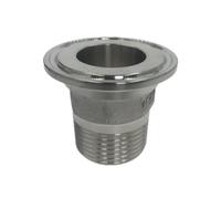 1/2" DN15-2 DN50 Stainless Steel SS304 Sanitary Male Threaded Ferrule OD 50.5mm fit 1.5" Tri Clamp(DN20)
