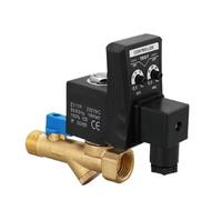 1/2" DN15 Electric Timer Auto Water Valve Electronic Drain Solenoid Valve for Air Compressor Condensate(220V,One-Boday Type)