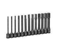 1/2" Drive 13 Piece 6" Length Metric Hex Set 6-8 10-19mm