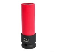 1/2 Drive 17mm Wheel Lock Key for Mercedes Flower Shape | Fits 17mm flower bolts, S-Class specific, prevents wheel damage, red plastic sleeve, anti-theft removal