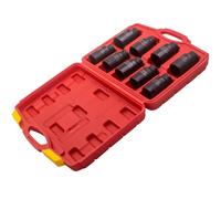 1/2" Drive 6 Point Axle Nut Hub Air Impact Deep Socket Set 9Pcs Metric 29-38mm