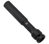 1/2" Drive Deep Socket Wrench Set - Thin-Walled Chrome Vanadium Steel Hex Sockets (8mm, 10mm, 12mm, 14mm) for Tight/Deep Access, Compatible with