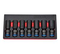 1/2" Drive Deep Swivel Impact Socket Set 7 Pieces 18 to 24mm Powerhand KI-R12-SD2