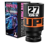 1/2" Drive Impact Socket, 27mm Deep Socket, Metric, 6 Point, CR-V, Perfect for Home, Mechanic and Repair Project