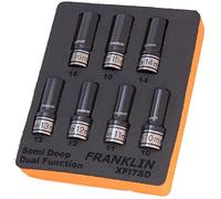 1/2" Drive Semi Deep Thin Wall Impact Socket Set 6 Pt 10-16mm Franklin Tools XFI7SD