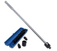 1/2" Drive Shallow Metric Impact Sockets 9-27mm 10pc & 1/2" Drive Breaker Bar