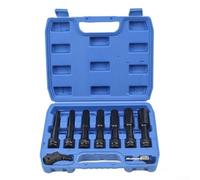 1/2 Drive Socket Head Set Black Hex Adapter for Impact Wrench - 7pc Metric Converter Kit 8-19mm