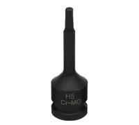 1/2 Drive Socket, Hex for impact Socket, Air Wrench Bit, for H4-H12 Models, Etched Size Markings, Locking Pin Hole, (H5)