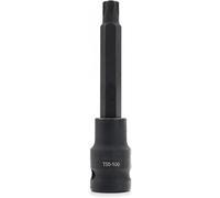 1/2" Drive T50 Torx Bit, Extra Long 100mm Male Star Bit, High Strength Steel, Impact Rated for Hard-to-Reach Fasteners, Ideal for Automotive Repair and Maintenance, Mechanics and DIY Projects