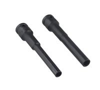 1/2" Drive Thin-Wall Socket Wrench Set - Hex Sockets 8mm, 10mm, 12mm, 13mm, 14mm, 17mm, 19mm for Tight Spaces, Deep-Reach 128mm, Chrome-Vanadium St(8+12)