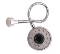 1/2" Drive Torque Angle Gauge Meter, Alloy Steel Rotation Measurer Tool for Wrench, Transparent Shell 360 Degree View, for Easy Read for DIAL for Auto Repair Maintenances