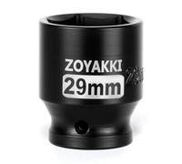 1/2" Drive x 29 mm Shallow 6 PT Impact Socket, CR-MO,Axle Nut Socket for Easy Removal of Axle Shaft Nuts (Metric 29MM)