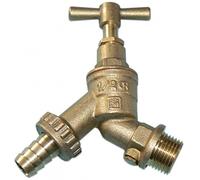1/2" DZR Hose Union Bib with Double Check Valve (Bibcheck) (Known as Check Valve/Check valves/Double Check Valve/Non Return Valve/bib tap Also Available in 3/4 Inch BSP)