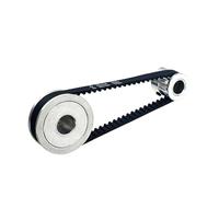 1:2 electronic starter Synchronous Drive Aluminum Pulley 15/30 Teeth Clutch Gear Drive Circumference 300-450mm Belt IINKUEYK(30 Teeth-8MM Hole,321MM_15 TEETH-5MM HOLE)