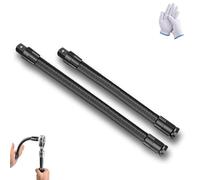 1/2 Flexible Shaft Extension Extender, 360 Flex Rod for Impact, Ratchet Spanners Electric Wrench Connecting Rod, Flexible Connecting Rod Tool Bendable for Narrow Space (2pcs-Mix)