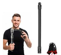 1/2 Flexible Shaft Extension Extender Torque Socket Ratchet Spanners Electric Wrench Connecting Rod, 360° Flex Reach Extensions Bar for Outlets, Portable Hand Drive Tool for Tight Spaces (350mm)