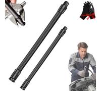 1/2 Flexible Shaft Extension Extender Torque Socket, Ratchet Spanners Electric Wrench Connecting Rod Hand Tools, 360° Flex Long Reach Bendable Bar for Tight Spaces Repair (Mix)