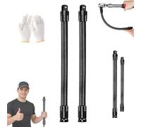 1/2 Flexible Shaft Extension Extender Torque Socket Ratchet Spanners Electric Wrench Connecting Rod, Flex Reach Extension Bar for Outlets,Long Reach Bendable Drive Shaft Tools (35cm/13.78in*2pc)