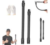 1/2 Flexible Shaft Extension Extender Torque Socket Ratchet Spanners Electric Wrench Connecting Rod, Flex Reach Extension Bar for Outlets,Long Reach Bendable Drive Shaft Tools (9.84in+13.78in)